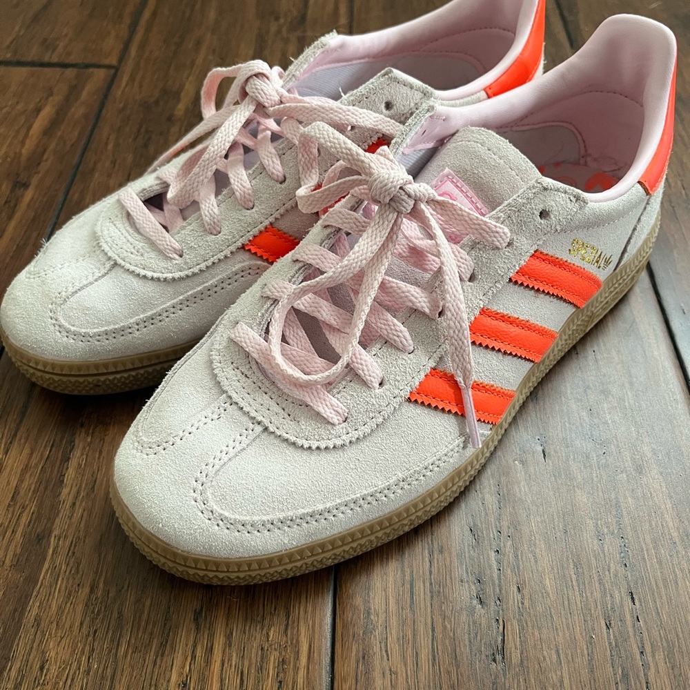 Adidas Spezial Pink and Orange Sneakers, 6.5– RUNS BIG (ideal for 7 or 7.5)